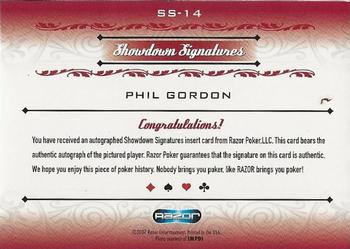 2007 Razor Poker Signature Series #SS-14 Phil Gordon Back